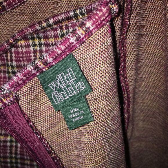 Wild Fable Plaid Kick Flare Crop Jumpsuit Size XXL - Picture 7 of 8